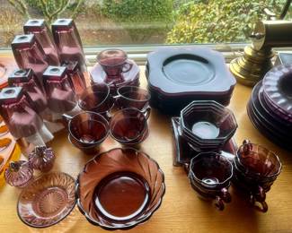 Hazel Atlas purple Moroccan glass