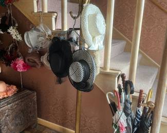 Antique brass coat rack