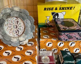 Limoges demitasse set + swans