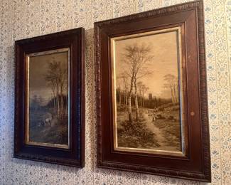 Two antique framed prints