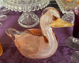 Large Murano duck sculpture