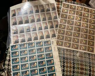 Uncut sheets of stamps