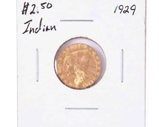 1929- P Indian Gold Quarter Eagle
Estimate
$300
-
$500