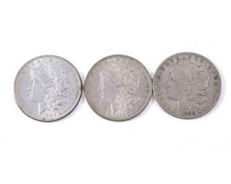 3 Silver Dollars - Circa 1886-1887
Estimate
$100
-
$200