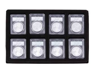 8 Silver Eagle Coins - PCGS Graded
Estimate
$500
-
$600