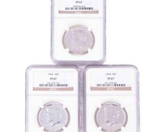 3 - 1964 Kennedy Half Dollars
Estimate
$100
-
$150