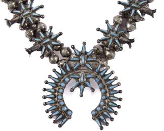 Squash Blossom - Needlepoint Zuni Necklace
Estimate
$800
-
$1,000