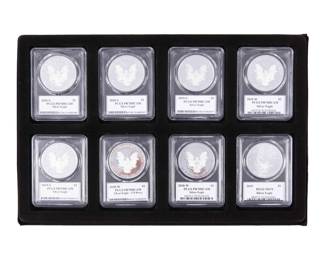 8 Silver Eagle Coins - PCGS Graded
Estimate
$500
-
$600
