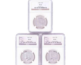 3 - Kennedy Half Dollars
Estimate
$100
-
$200