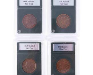 4 Braided Hair Cent Coins
Estimate
$50
-
$100