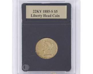 1885s - $5 Gold Coin
Estimate
$400
-
$500