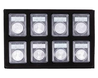 8 Silver Eagle Coins - PCGS Graded
Estimate
$500
-
$600