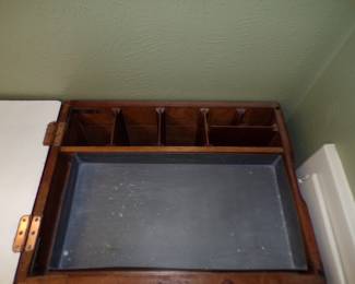 Inside of Bedside With Top Opened