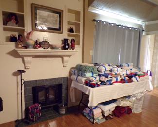 Linens, Art, Pottery and Misc