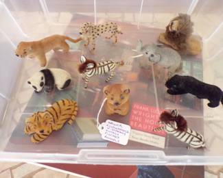 Vintage Flocked Animals