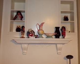 Some Hull Pottery and Native American Dolls