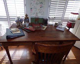 Antique Primitive Table in Office