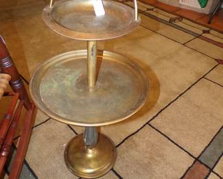 Vintage Brass Ashtray Table