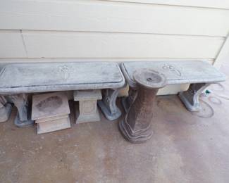 Concrete Yard Benches