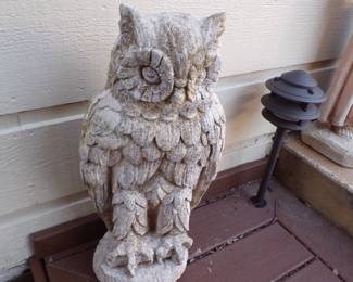 Large Yard Concrete Owl