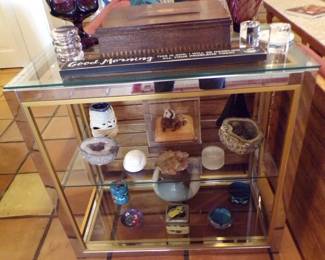 Collectible Glassware and Geodes and Crystal Rocks