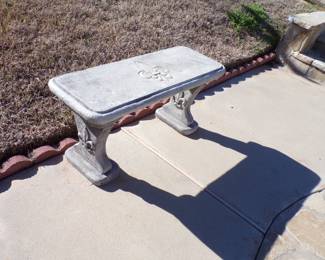 One of Two Concrete Benches