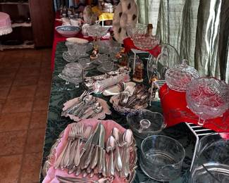 crystal, glass, flatware