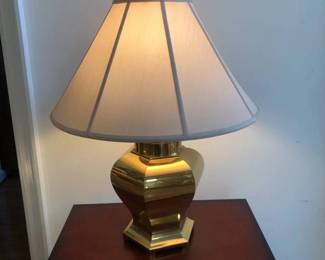 Nice Brass Table Lamp with Shade