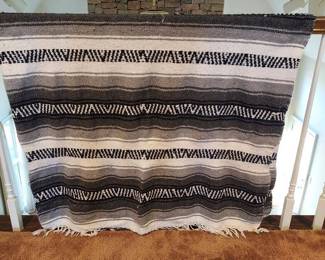 Lovely Black White and Gray Serape