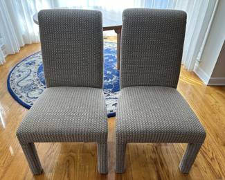 Sole Designs Upholstered Parsons Style Dining Chairs