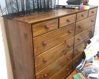 Pretty Wooden Credenza with 12 Drawers
