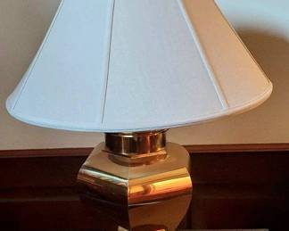 Pair of Brass Tone Table Lamps