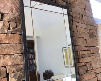 Elegant Metal Wall Mirror with Beveled Glass