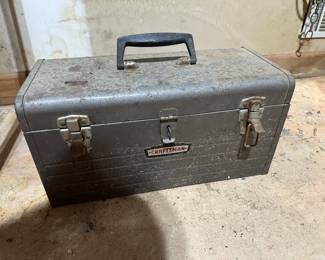 Craftsman Grey Metal Tool Box with Tools