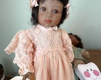 $50 - Excellent Condition                                                     
Marigio Italian Porcelain Girl Doll w/Stand "Valery" #2 of 150