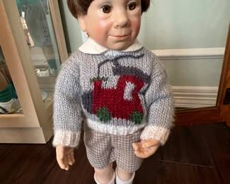 $75 - Excellent Condition                                                        Casey, Jr (White German Boy w/Train) by Good Kruger (1989)  #000177 of 2,000                                                                 *Original Box Included