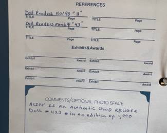 $100 - Excellent Condition                                                            Julie Krueger "Alice in Wonderland" with Flamingo & Mouse on stand (1989)