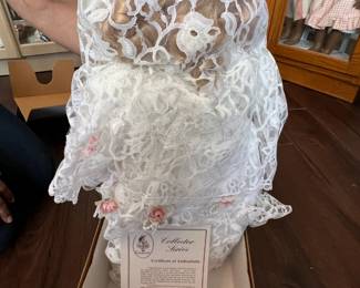 $50 - Excellent Condition                                                           1997 Deluxe Bride by Geppeddo Porcelain Dolls - Geppeddo "Collector Series" #342 of 1,200
