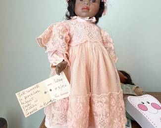 $50 - Excellent Condition                                                     
Marigio Italian Porcelain Girl Doll w/Stand "Valery" #2 of 150