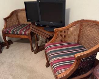 Cane back chairs
