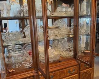 China cabinet and glassware