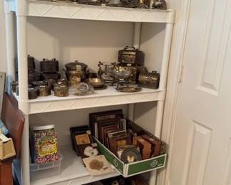 Frames and brass, including many cricket boxes