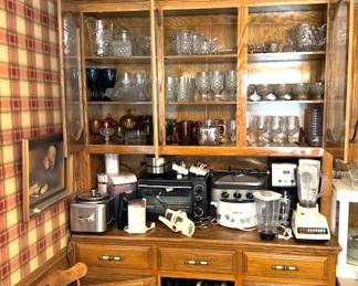 Kitchen appliances, glassware