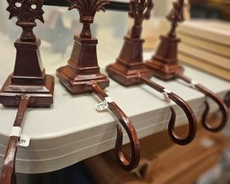 Anchored Hooks for display or fireplace 