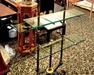 Glass, brass and iron display item Selfridge era