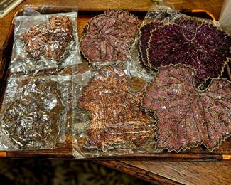 Pretty sequined coasters