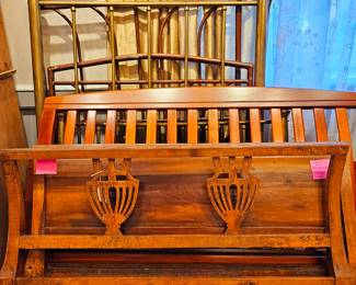 Various sizes headboards in wood, brass, wicker dirt cheap