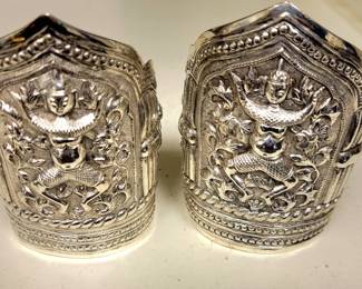 2 silver bracelets, very Sheena