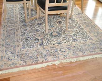  Gorgeous Tabriz Area Rug "Flowers and Animals", 9'.8" x 6'4"