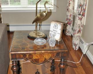 Fabulous Theodore Alexander's Square Side Table Shown with Wonderful Home Decor!